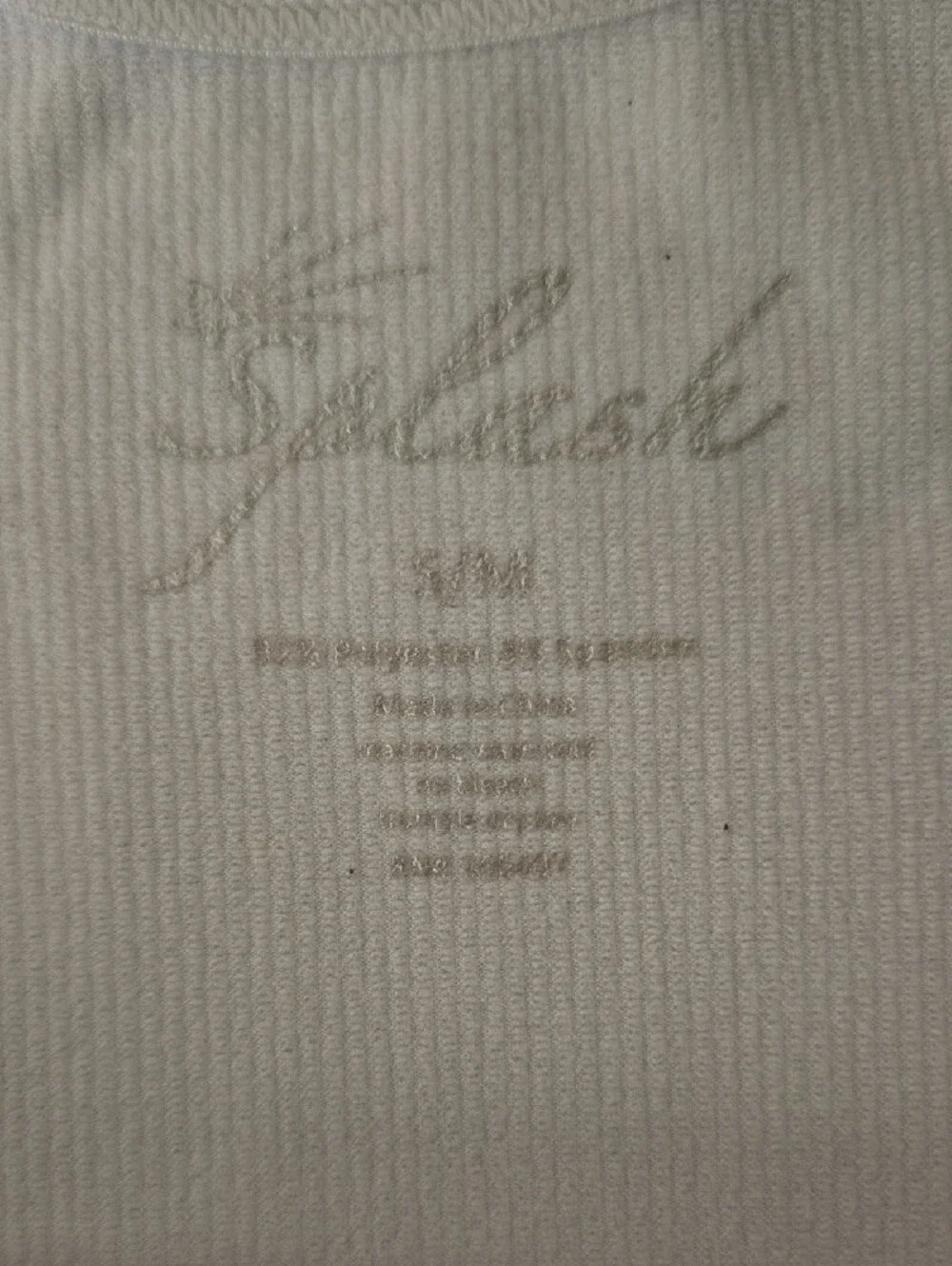 Splash White Ribbed Scoop Tank - Picture 2 of 2